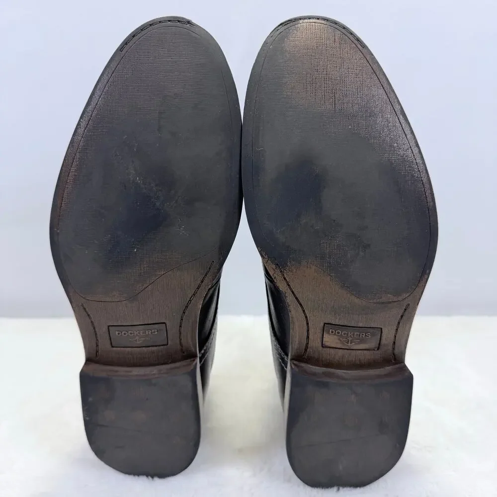 Dockers Men’s Black Leather Oxford Dress Shoes Size 10 Lace-Up